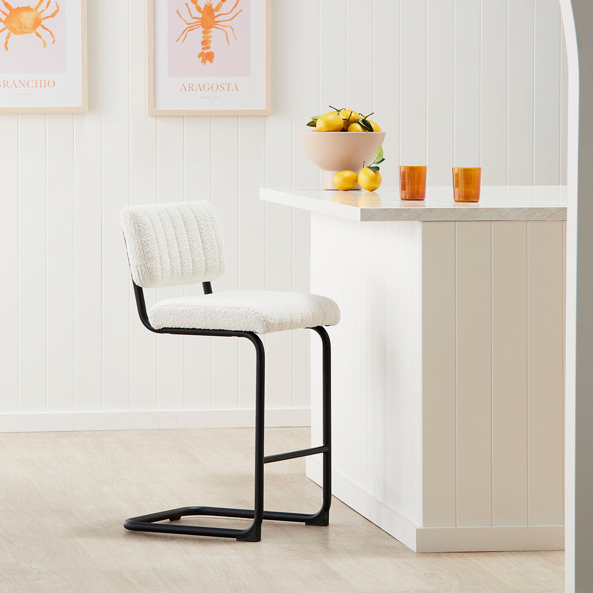 Blake Boucle Bar Stool