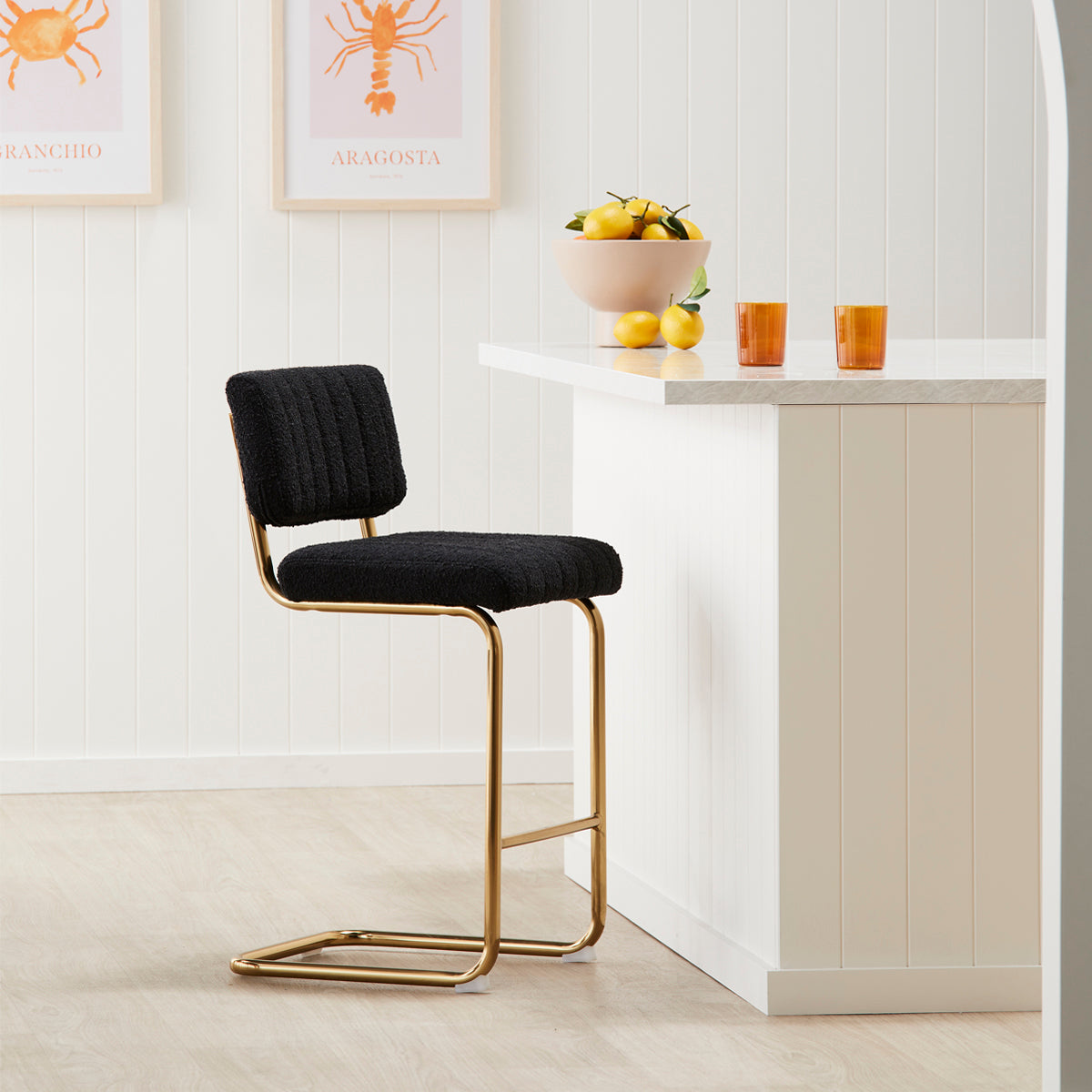 Blake Boucle Bar Stool