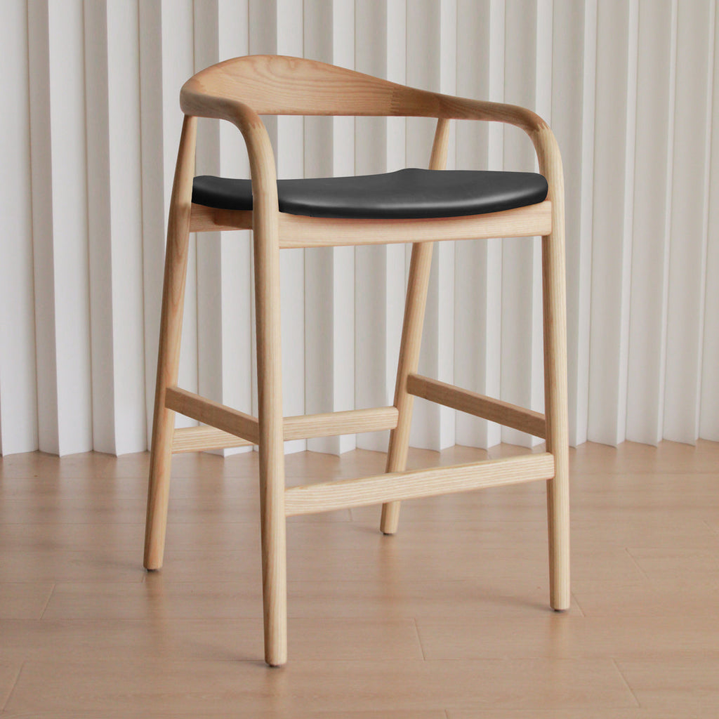 Noris Leather Bar Stool