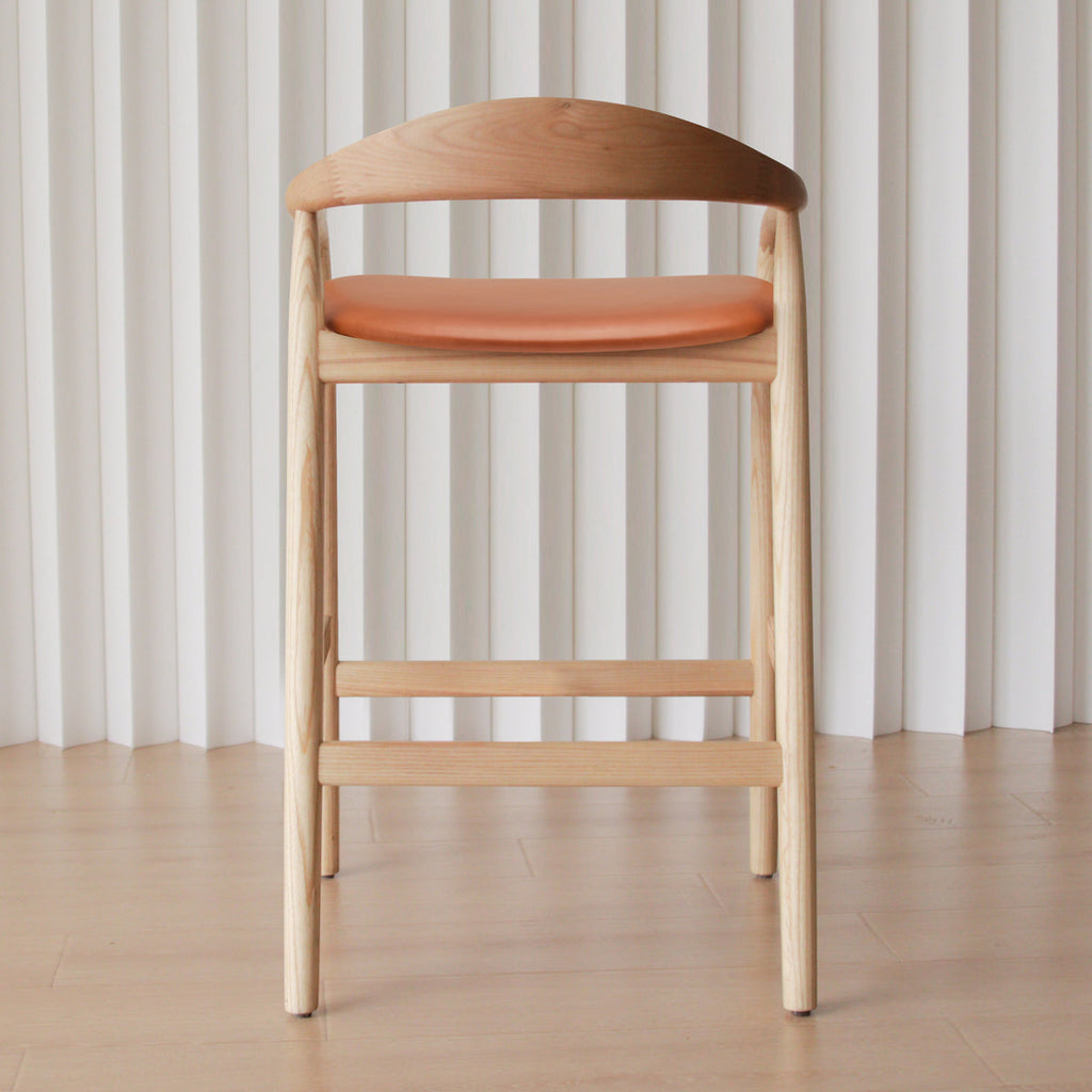 Noris Leather Bar Stool