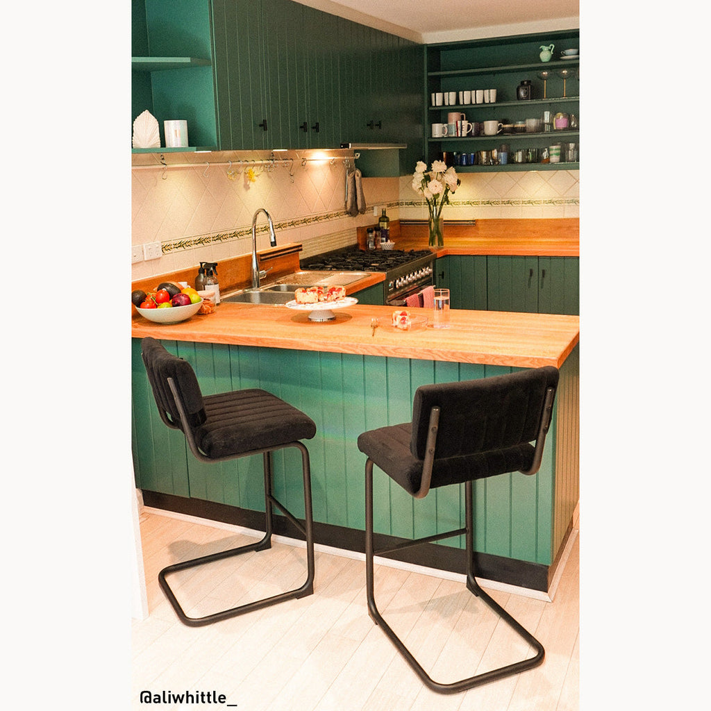 Blake Velvet Bar Stool
