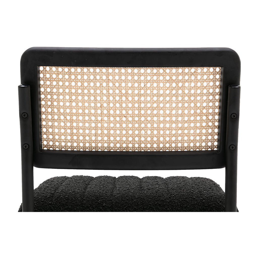 Blake Rattan Boucle Dining Chair
