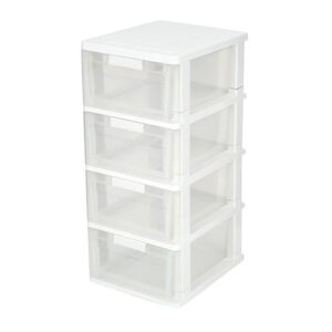 ตู้ลิ้นชัก 4 ชั้น STACKO MAX(S) 34x40x80 ซม. สีใส