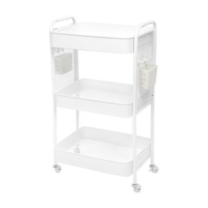 ชั้นวาง 3 ชั้น มีล้อ STACKO MISSY 44.7x30.6x77.9 ซม. สีขาว